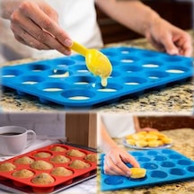 Jms Silikon Fırın Cupcake Pişirme Tepsiler Ve Kalıplar Tava Seti Kırmızı + Tarif E-kitabı Kırmızı