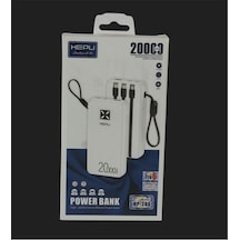 Hepu Hp-246 20.000mah Type-c,lightining,usb Powerbank Led Gösterge Beyaz