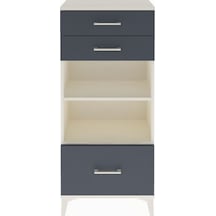 Arges Dolap 2 Raflı 3 Çekmeceli 60x30x134 Aytaşı-antrasit Aytaşı