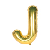 Folyo Balon J Harfi Helyum Balon 100 Cm Gold Renk - J Harf Balon - Harf Folyo Balon Altın Gold Harf Çok Renkli