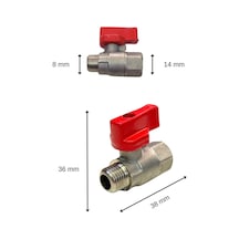 Mini Küresel Vana 1/4"