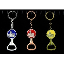 Metal Galata Kulesi Anahtarlık Ve Açacak Çok Renkli