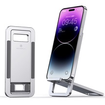 Cbtx Boneruy T6 Cep Telefonu Standı Katlanabilir Ayarlanabilir Telefon Tablet Tutucu Masa Seyahati İçin Beşik Dock - Gümüş