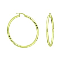 Glorria Gümüş 4 Cm Ince Halka Küpe N11.30853
