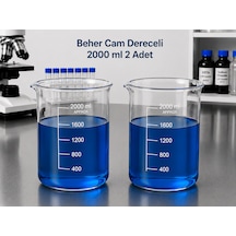 Beher Cam Dereceli 2000ml 2 Adet