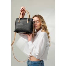 Just Polo Şıklığın Ve Zarafetin Buluştuğu Shopper Siyah Camel Kadın El Çantası Shoulder Bag