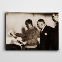 Atatürk Ege Vapurunda Dekoratif Dev Boyut Kanvas Tablo 100 X 140 Cm