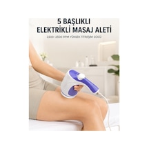 5 Başlıklı Elektrikli Masaj Aleti 2200-2500 Rpm Yüksek Titreşimli Vücut Bakım Ve Rahatlama Cihazı Diğer
