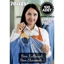 100'lü Paket Askı Delikli Şeffaf Plastik Giysi Kılıfları 70x125 Cm Toz Geçirmez Giysi Torbaları Diğer