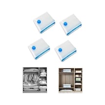 Tarix Vakumlu Hurç, Şeffaf Pvc, 4 Parça, Dolap Düzenleyici Elbise Saklama Poşeti, Vakumlu Sıkıştırma,%80 Yer Tasarrufu