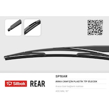 Silecek - 572 - Süpürgesi 400mm Plastık Tıp Arka Sandero-mıcra-astra G-combo-corsa C-p306-clıo - Novapazr - 98 Kng