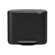 Brabantia Bo Matt Black Pedallı Çöp Kutusu 3x11lt Siyah