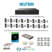 Neutron 2mp 16 Kameralı Sesli Dış Ortam Ahd Full Kamera Seti 1tb