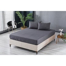 Doqu Home Colourful Fitted Çarşaf Tek Kişilik - Antrasit