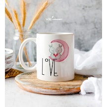 Kişiye Özel Love Beyaz Kupa Bardak - Arkadaşa Hediye - Doğum Günü Hediyesi
