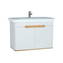 VitrA Sento 100 Cm Mat Beyaz Kapaklı Banyo Dolabı Alt Modül Lavab Çok Renkli