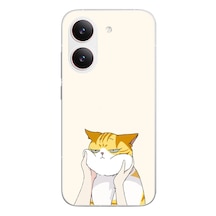 Poco X8 Pro Uyumlu Sarı Kedi Yanakları Baskılı Silikon Kılıf Renkli