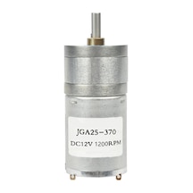 12v 1200rpm Jga25-370 Redüktörlü Dc Motor Yüksek Tork Kuvvet 25mm Robot Oyuncak Rc Araba