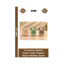 Premium Metal Çalar Saat Yaşam Alanı Mutfak Saati Çok Renkli