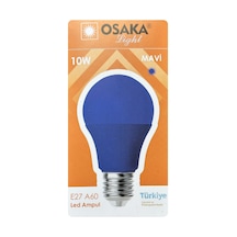 6 Adet Osaka 10w Mavi Işık E27 Duylu Kalın Duy Led Ampul