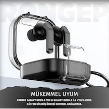 Galaxy Buds4 Pro/buds 4 İçin Kılıf Güvenlik Kilit Tasarımlı Transparent-lock Kulaklık Kılıfı Sararmaya Dayanıklı Taşıma Askılı Tpu Koruyucu Buds 4 Pro Kılıf Şeffaf-siyah