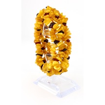 Kehribar Bileklik Amorf Tasarım Ambergold Blk23-120 Çok Renkli