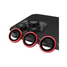 Noktaks - iPhone Uyumlu 14 Pro Max - Kamera Lens Koruyucu Cl-07 - Kırmızı