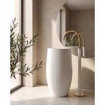 Ellora Beyaz Monoblok Lavabo Renkli
