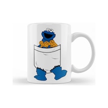 Cookie Monster Kurabiye Canavarı Kupa Bardak Porselen No25613 Karışık