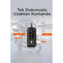 M8e Siyah Ultra Hd Wifi Ön+arka Kamera Ve Tekerlerk Basınç Göstergesi Motorsiklet Carplay
