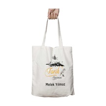 Art Hediye Kişiye Özel Tarih Öğretmeni Tuğra İki Tarafı Kalıcı Baskılı Yıkanabilir Çanta Çok Renkli