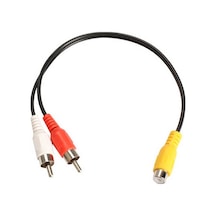Anfi Y Kablo 2 Erkek Rca To 1 Dişi Rca Kablo