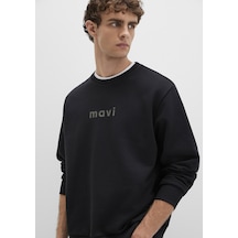Mavi - Mavi Logo Baskılı Siyah Sweatshirt 0s10556-900 Siyah