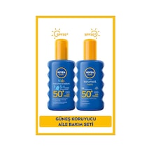 Sun Spf50 Yüksek Güneş Koruyucu Vücut Sprey 200ml Ve Çocuklar İçin Hassas Güneş Koruyucu Sprey 200ml