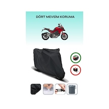 Siyah Arka Çanta Uyumlu Ducati Multistrada 1260 S Uyumlu Motosiklet Brandası Motor Örtüsü