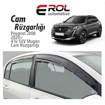 Peugeot 2008 2020 4'lü Suv Mugen Cam Rüzgarlığı Siyah