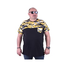 Moc Grande Mocgrande Büyük Beden Cepli Camouflage Erkek Tişört 23145 Hardal