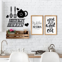 Bk Home Dekoratif Doğal Ahşap Raf Mutfak Konseptli 2’Li Ahşap Tab (551038811)