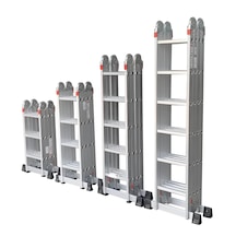 Çok Amaçlı Alüminyum Katlanır Akrobat Merdiven En131 Sertifikalı 4x4 Basamaklı 1 Adet