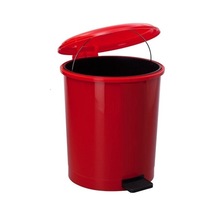 Safell Pedallı Çöp Kovası 40 Litre Kırmızı -İçinde İç Kovası Var