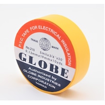 Globe Pvc Elektrik İzolasyon Bant "0.13x19x10yrds" Sarı 500'lü 1 Koli
