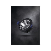 Siyah Yuvarlak Çerçeve Siyah Krom Reflektör Sıva Altı Spot Led Spotlight Metal Gövde Gu10 Duy - 924732541 Diğer