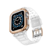 Watch 42mm Kr401 Silikon Kordon - Beyaz-rose