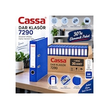 7290 Dar Plastik Mavi Büro Klasörü A4 30 Adet Avantajlı Paket