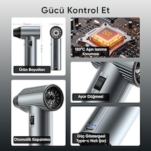 G500 Hyperwind Turbo Jet Fan Hava Üfleyici - Turbo Modda 500 Gram Hava Üfleme Gücü - Ultra Güçlü Hava Basıncı -taşıma Torbalı Ve Ekstra Nozullu
