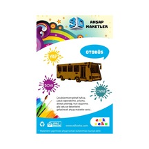 Ahşap Maket Otobüs Boya Ve Fırça