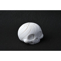 3d Baskı Kafatası Fidget Uzayan Spiral Kafatası Stres Oyuncağı Cadılar Bayramı Dekoru Beyaz