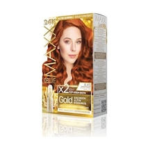 Maxx Deluxe Gold Serisi 24k Altın Parçacıklı Serum İle 1 Kutu 2 X 50 Ml Ve Geliştiriciler Saç Boyası Tarçın Bakır 8.45