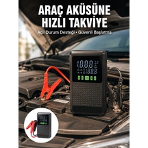 Mey İthalat Araç İçin Akü Takviye Cihazı Ve Kablosuz Hava Kompresörü Yeni Nesil