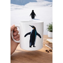 Buğz Nihilist Penguen Tasarımlı Porselen Kupa Model 159 Sürüden Ayrılanlara Özel Minimalist Kahve Kupası Özgün Tasarım Hediyelik Kupa Diğer